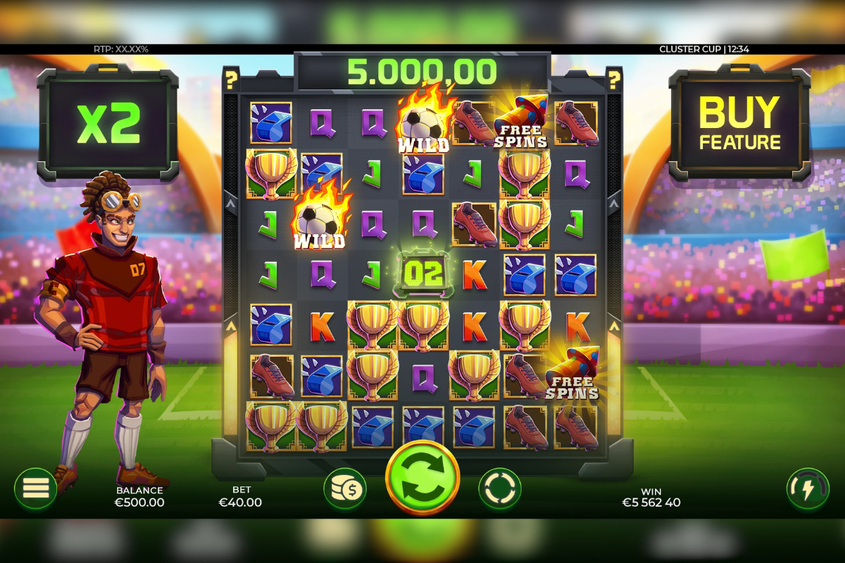 Cluster Cup — Caleta Gaming lance Cluster Cup, un slot sur le thème du football