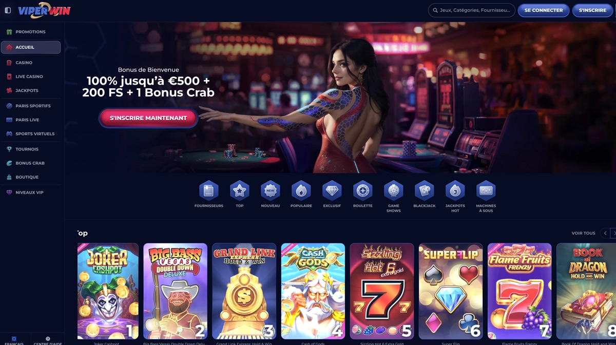 Aperçu du site Viperwin